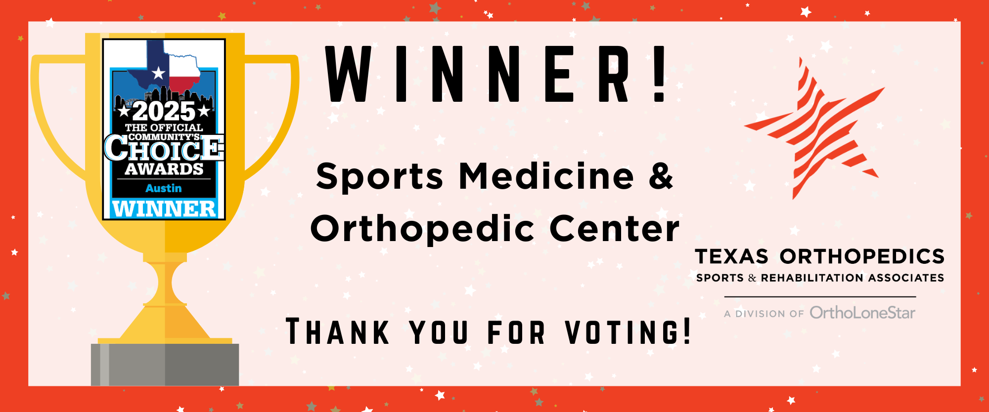 Texas Orthopedics CC Award
