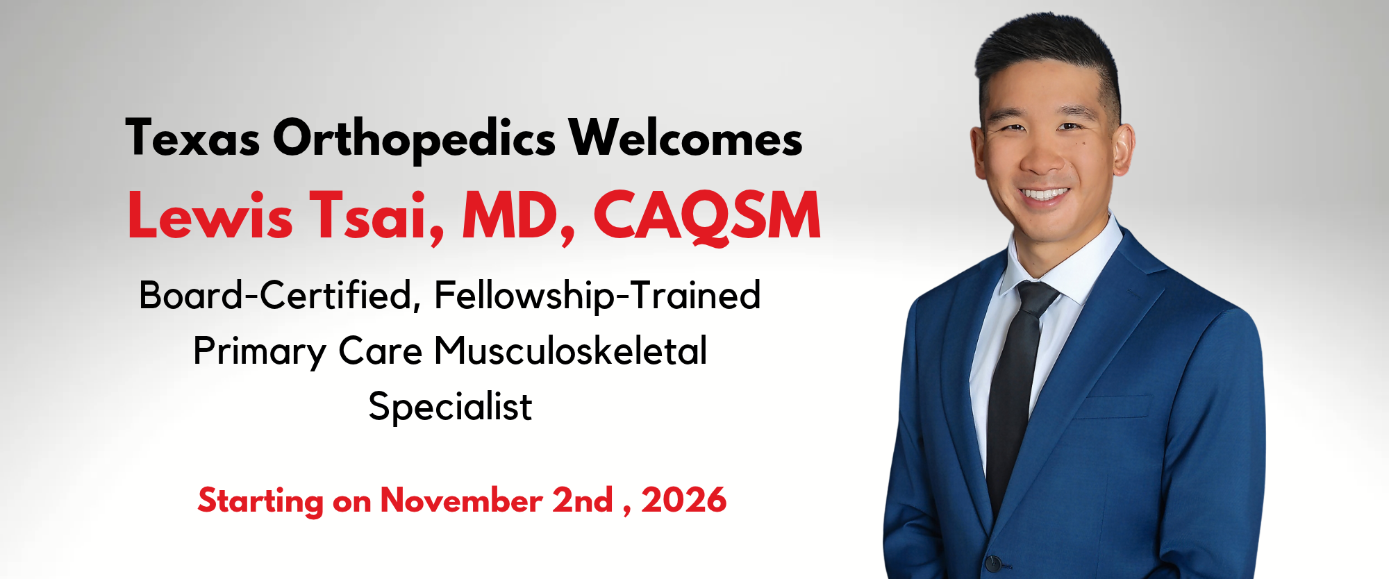 Dr. Lewis Tsai - Texas Orthopedics